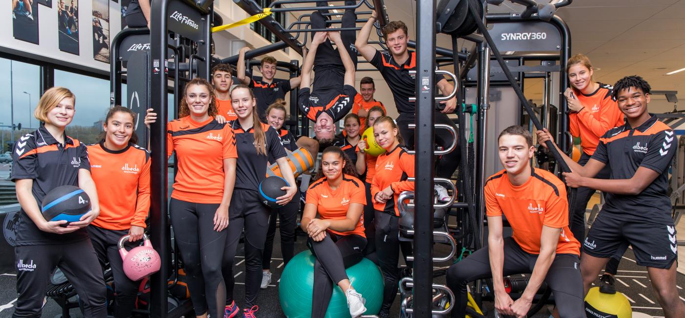 Groep studenten van Albeda Sportcollege