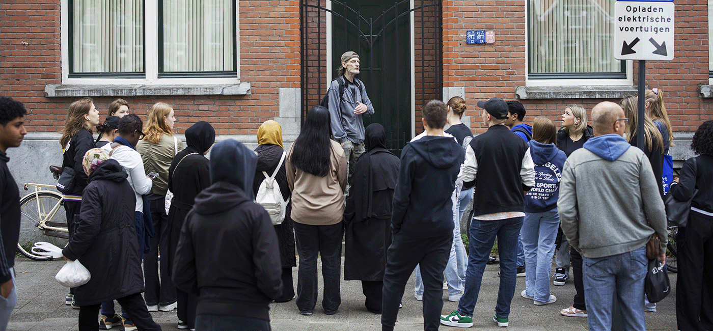 Groep studenten in Rotterdam