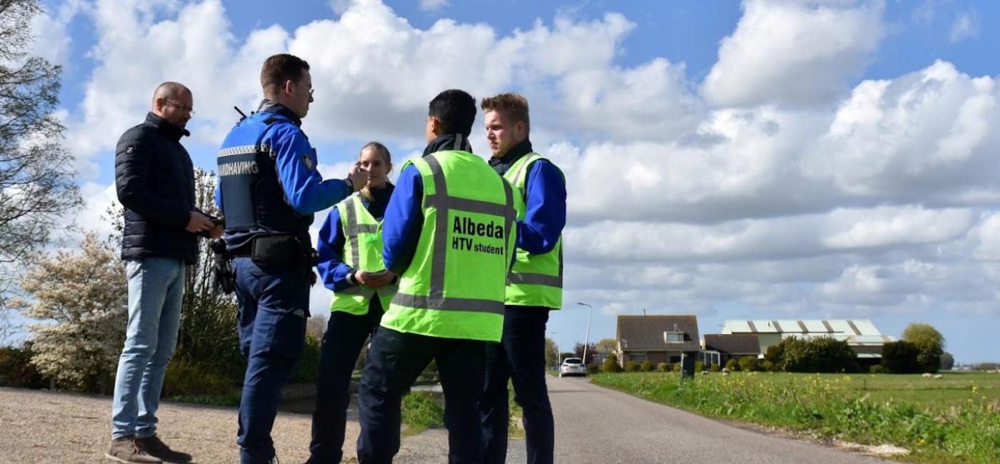 Actie met studenten in het buitengebied